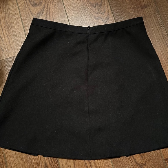 Los Angeles Apparel Black A-Line skirt with Slits - Picture 2 of 5